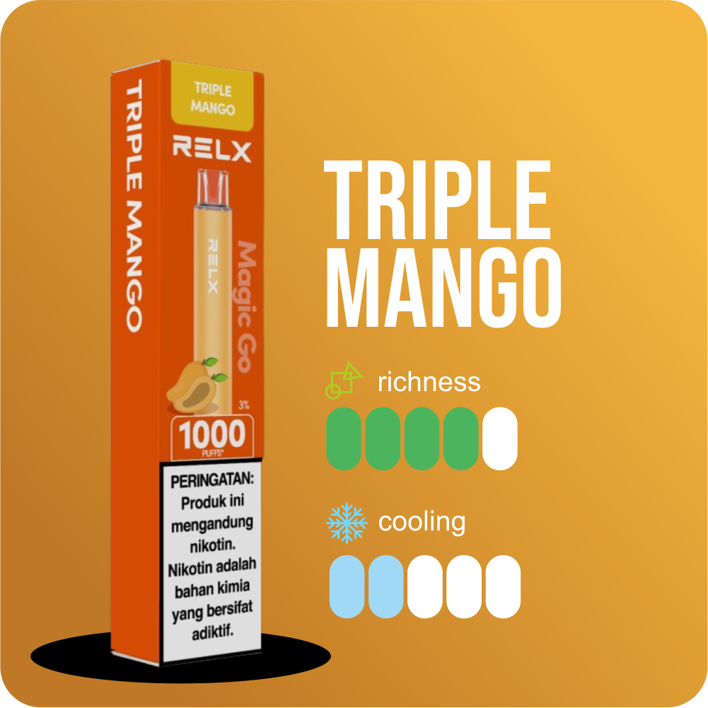 RELX MAGIC GO - TRIPLE MANGO 1000 PUFF - Gambar 2