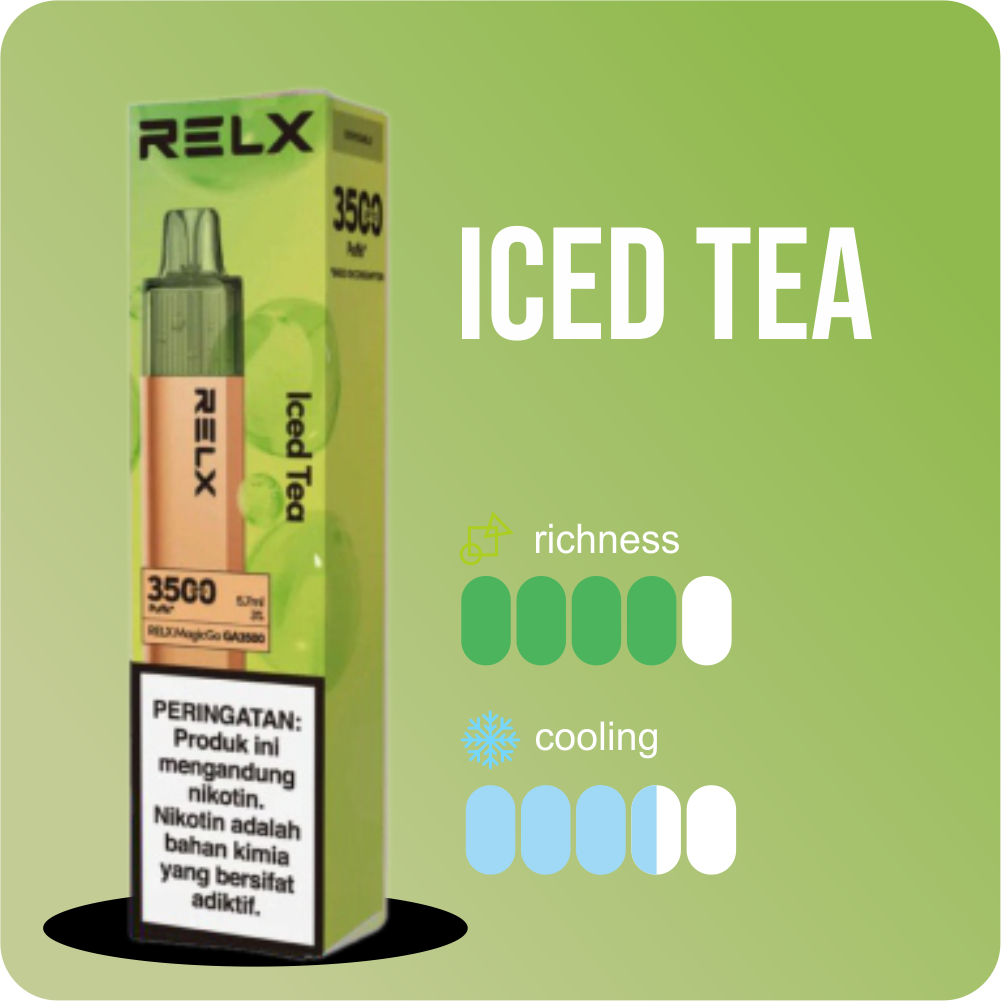 RELX MAGIC GO ICED TEA 3500 PUFF - Gambar 2