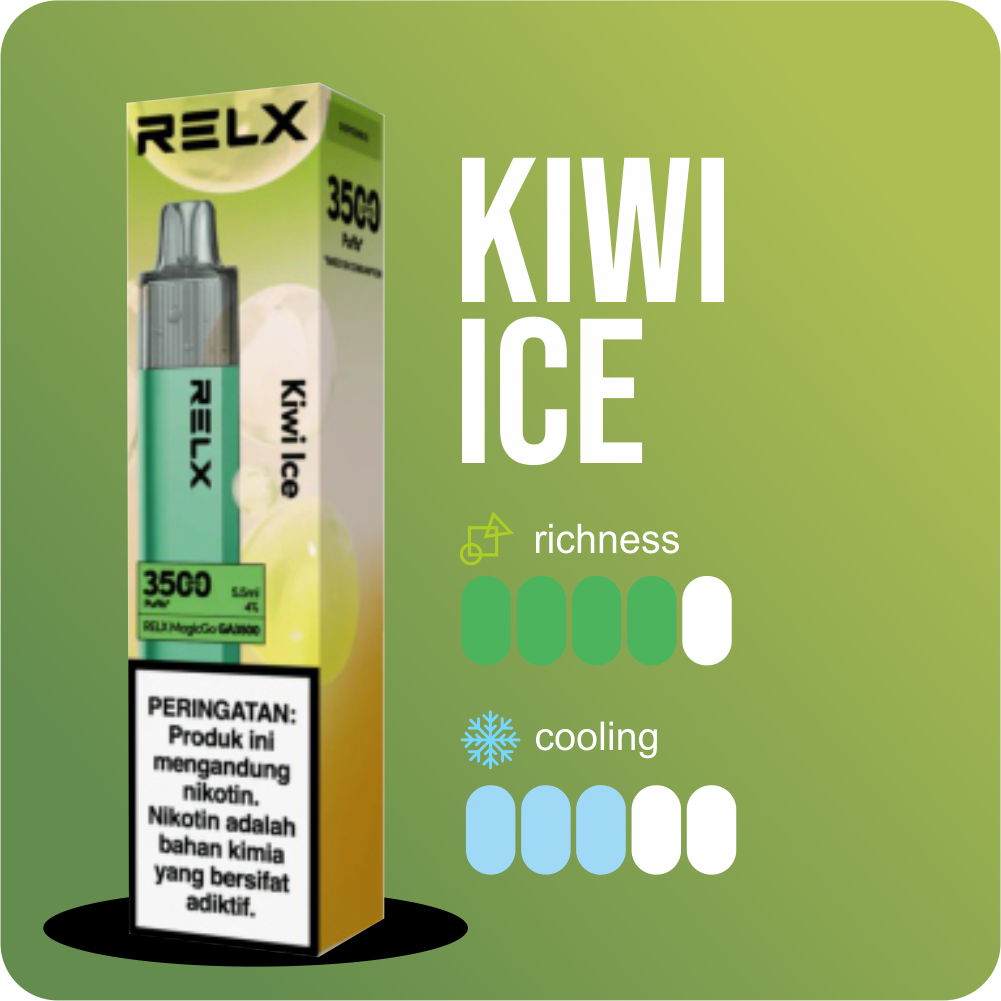 RELX MAGIC GO KIWI ICE 3500 PUFF - Gambar 2
