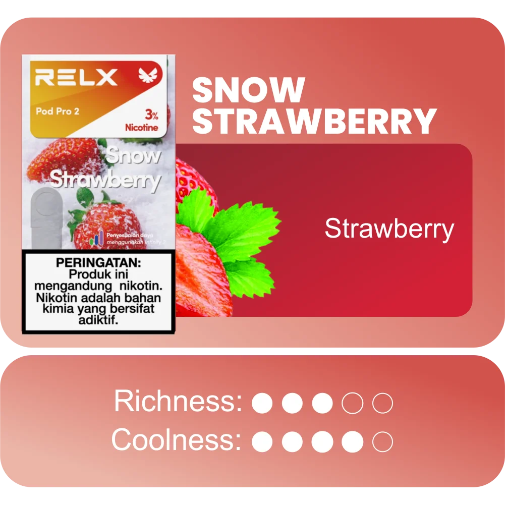RELX CARTRIDGE 1PCS SNOW STRAWBERRY - Gambar 2