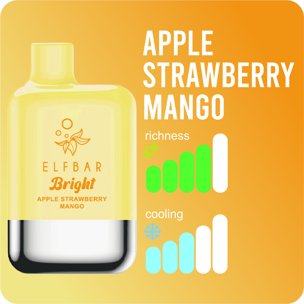 ELFBAR 4000 APPLE STRAWBERRY MANGO - Gambar 2