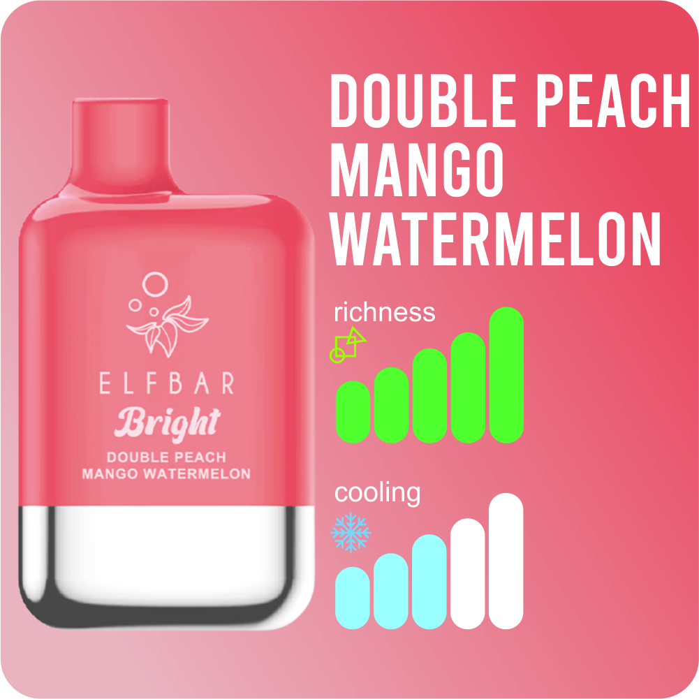 ELFBAR 4000 DOUBLE PEACH MANGO - Gambar 2