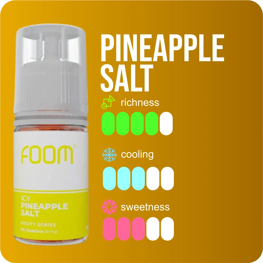 SALTNIC FOOM ICY PINEAPPLE SALT 30ML - Gambar 2