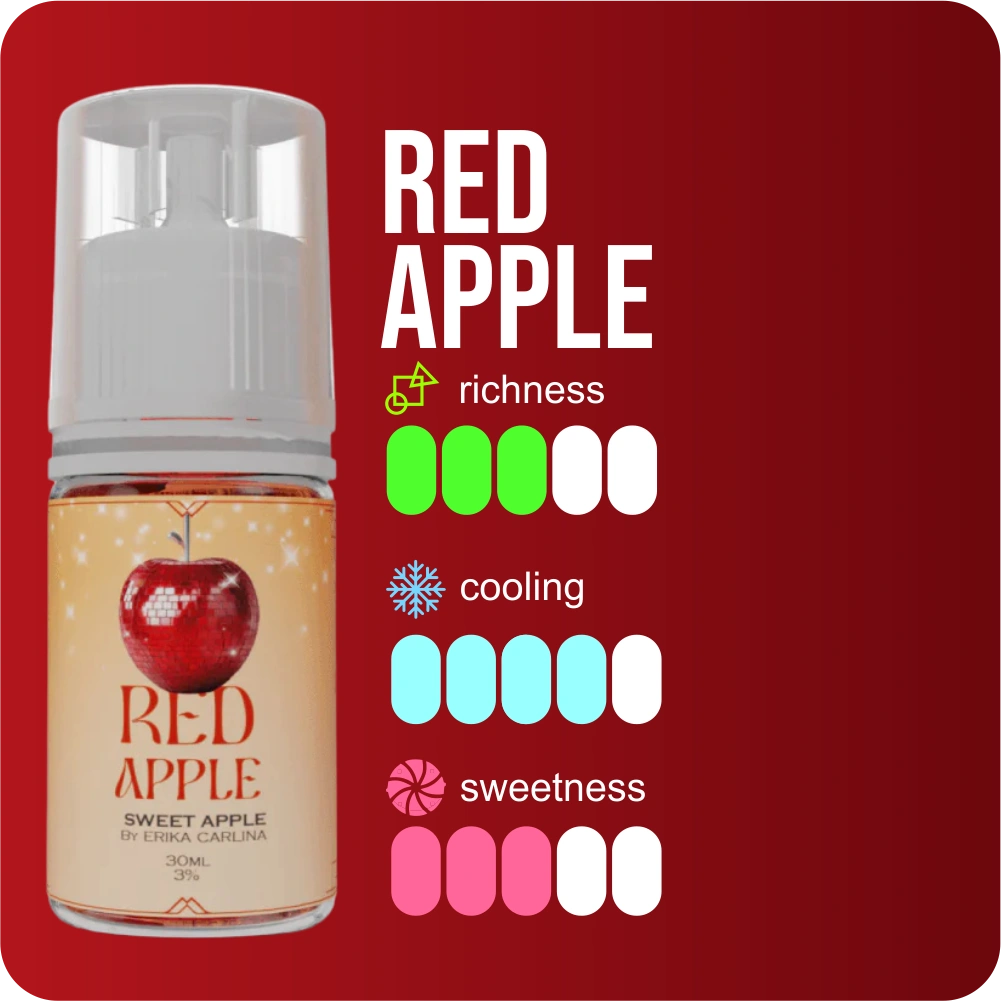 SALTNIC FOOM ERIKA RED APPLE 30ML - Gambar 2
