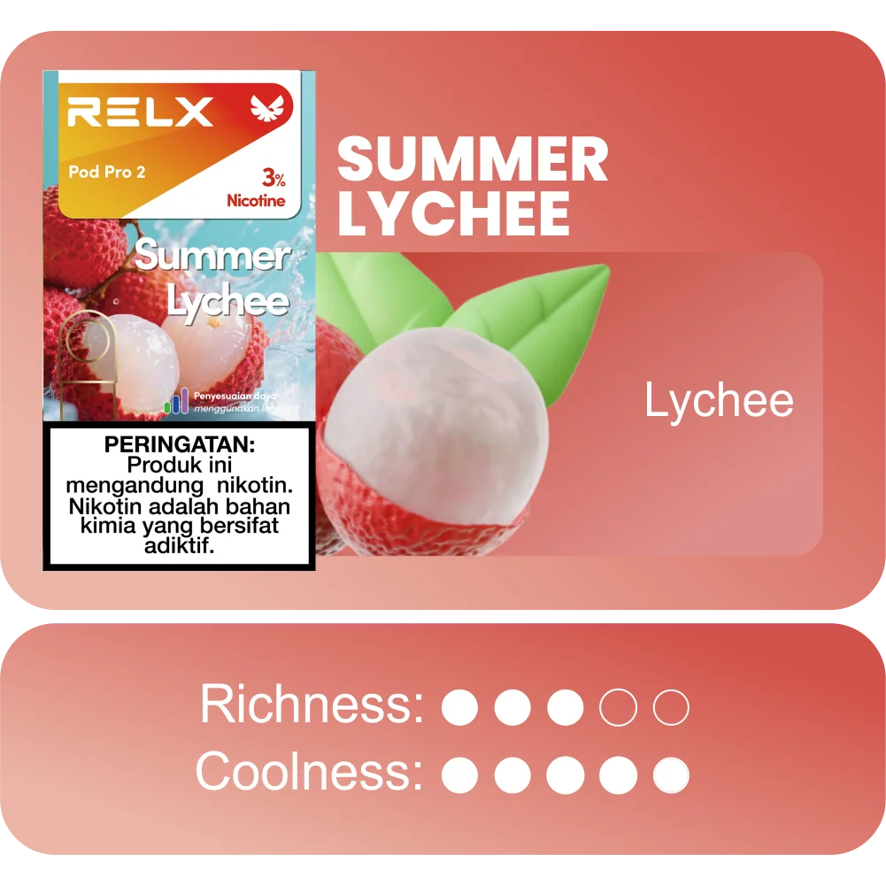RELX CARTRIDGE 1 PCS SUMMER LYCHEE - Gambar 2