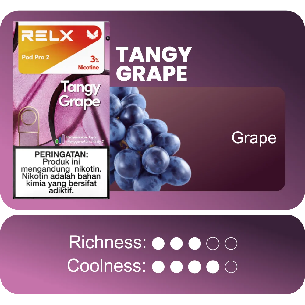 RELX CARTRIDGE 1PCS TANGY GRAPE - Gambar 2