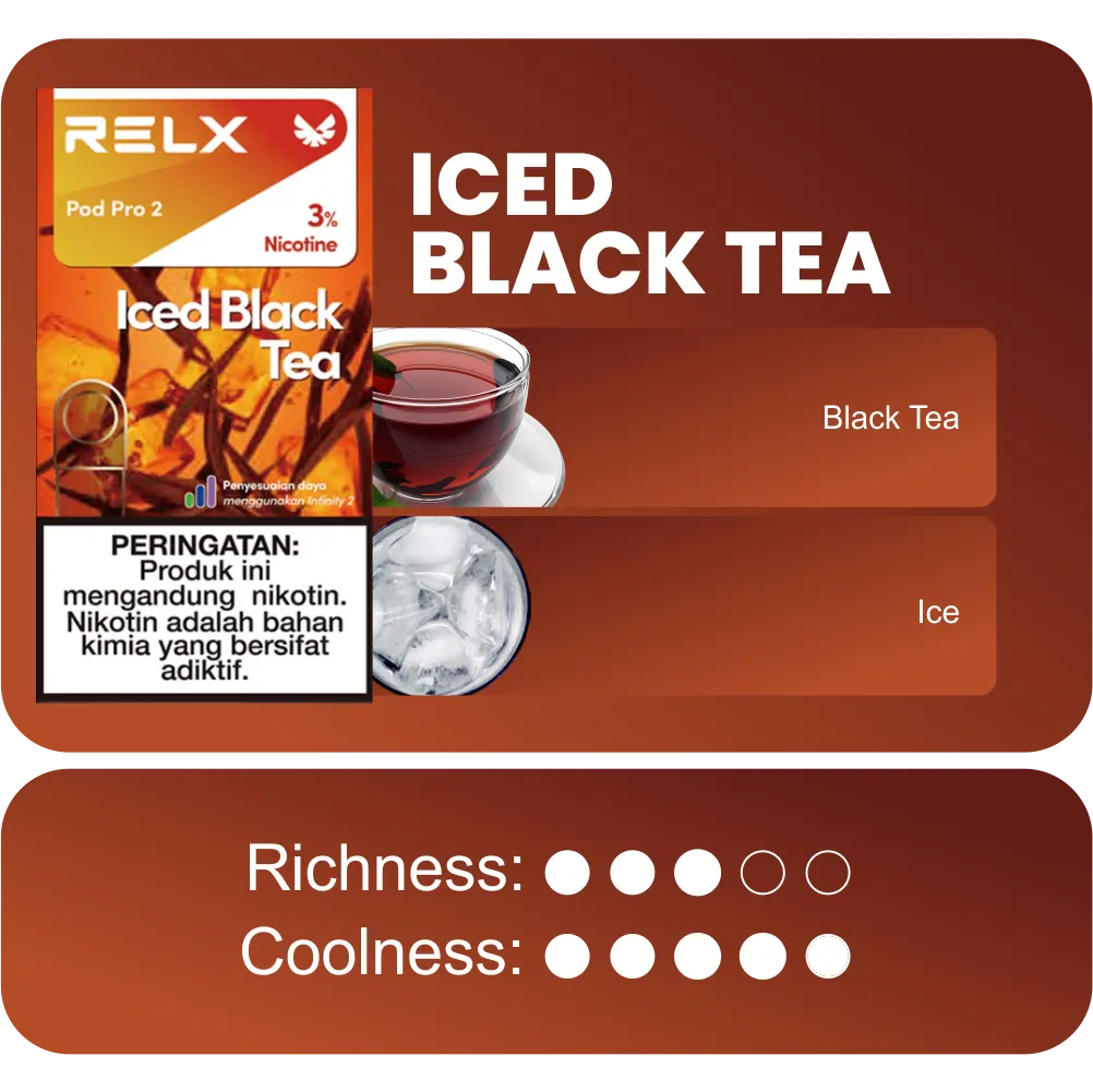 RELX CARTRIDGE 1 PCS ICED BLACK TEA - Gambar 2
