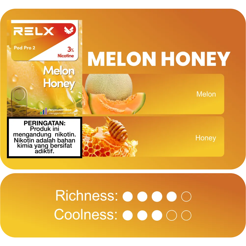 RELX CARTRIDGE 1PCS MELON HONEY - Gambar 2