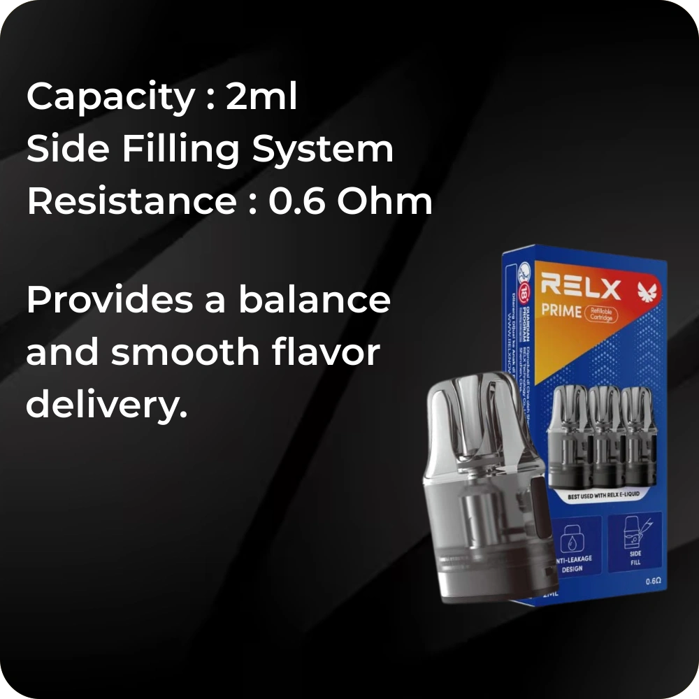 RELX CARTRIDGE PRIME 1 PCS 0.6 OHM - Gambar 2