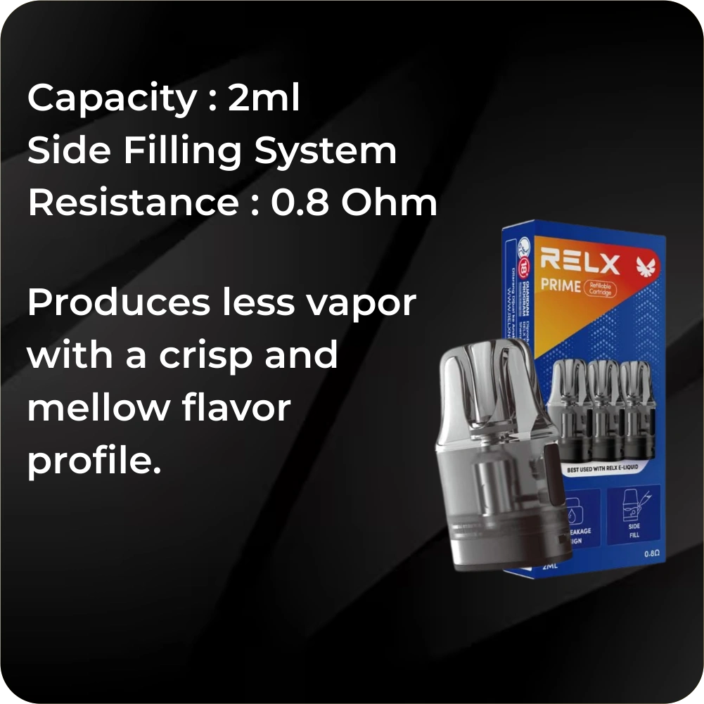 RELX CARTRIDGE PRIME 1 PCS 0.8 OHM - Gambar 2