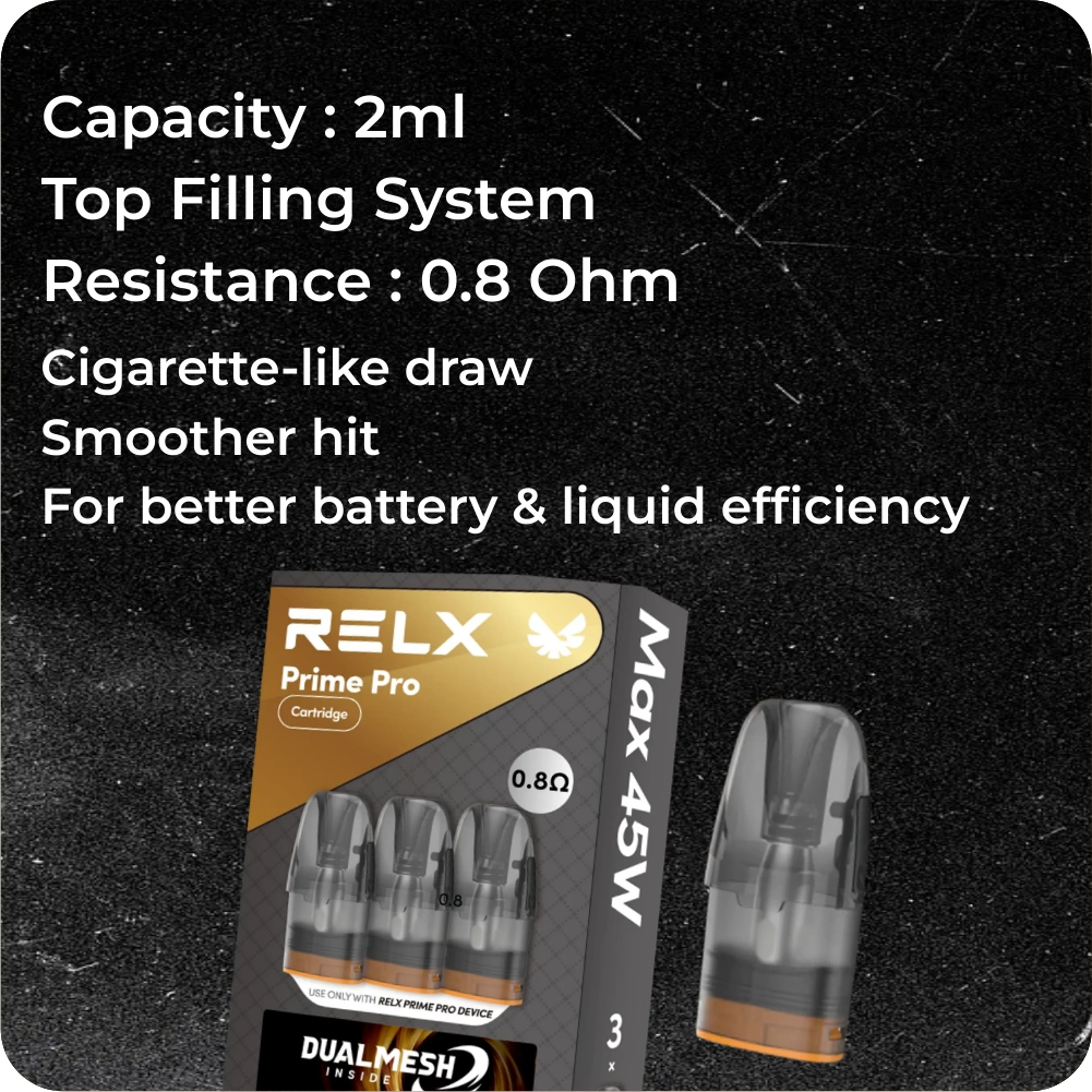 RELX CARTRIDGE PRIME PRO 1 PCS 0.8 OHM - Gambar 2