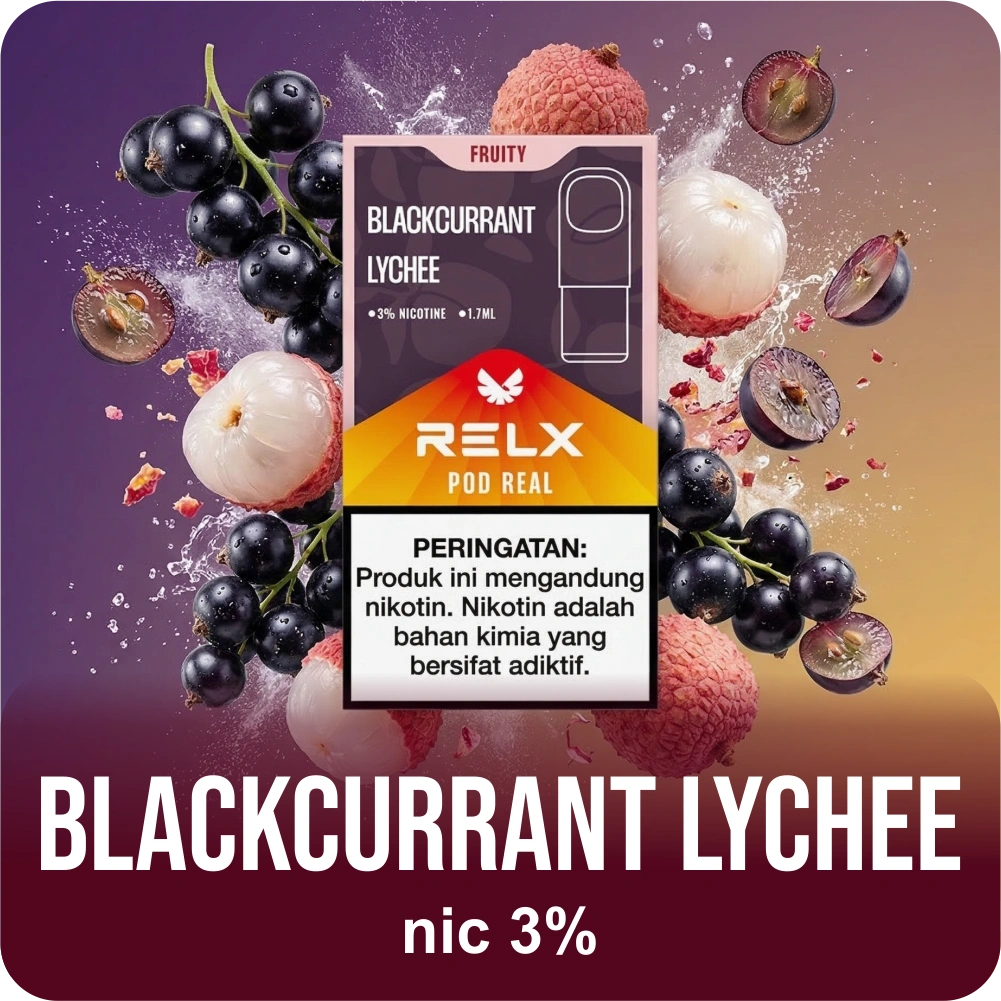 RELX CARTRIDGE POD REAL BLACKCURRANT LYCHEE 3%