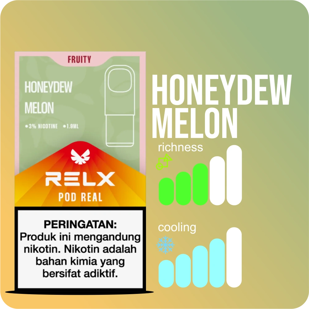 RELX CARTRIDGE POD REAL HONEYDEW MELON 3%