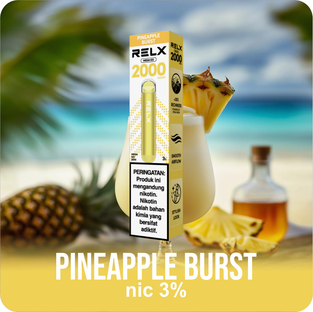 RELX Mega Go - Pineapple Burst 2000 PUFF