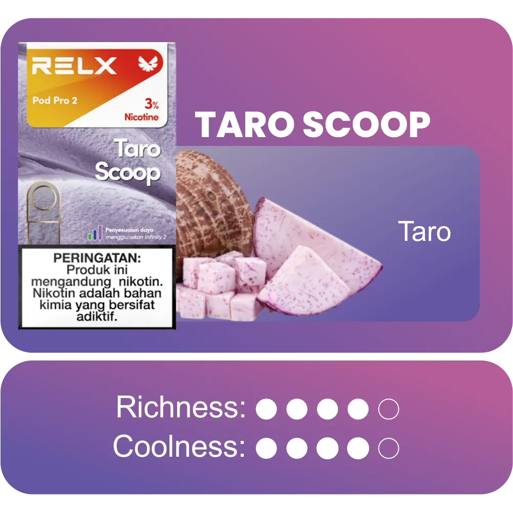 RELX CARTRIDGE 1PCS TARO SCOOP - Gambar 2