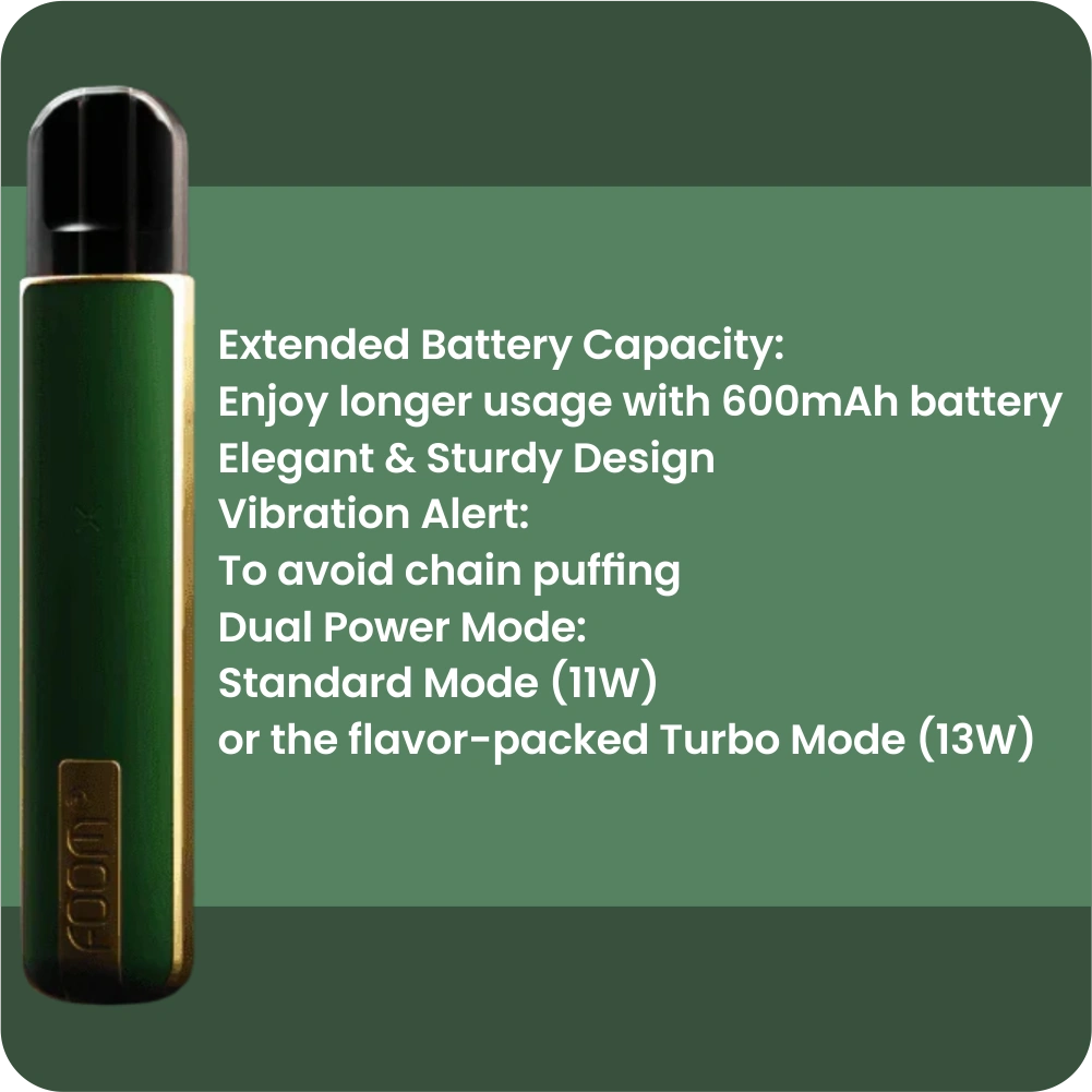 FOOM Pod X Signature Premium Design - Green Satin - Gambar 2