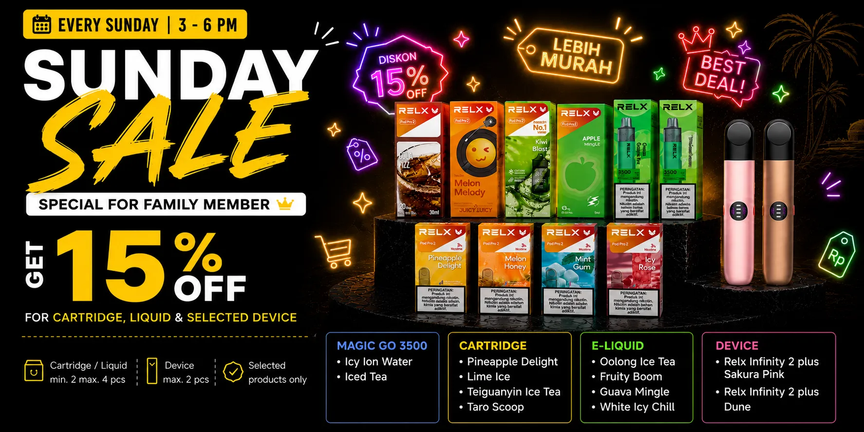 RELX Sunday Sale