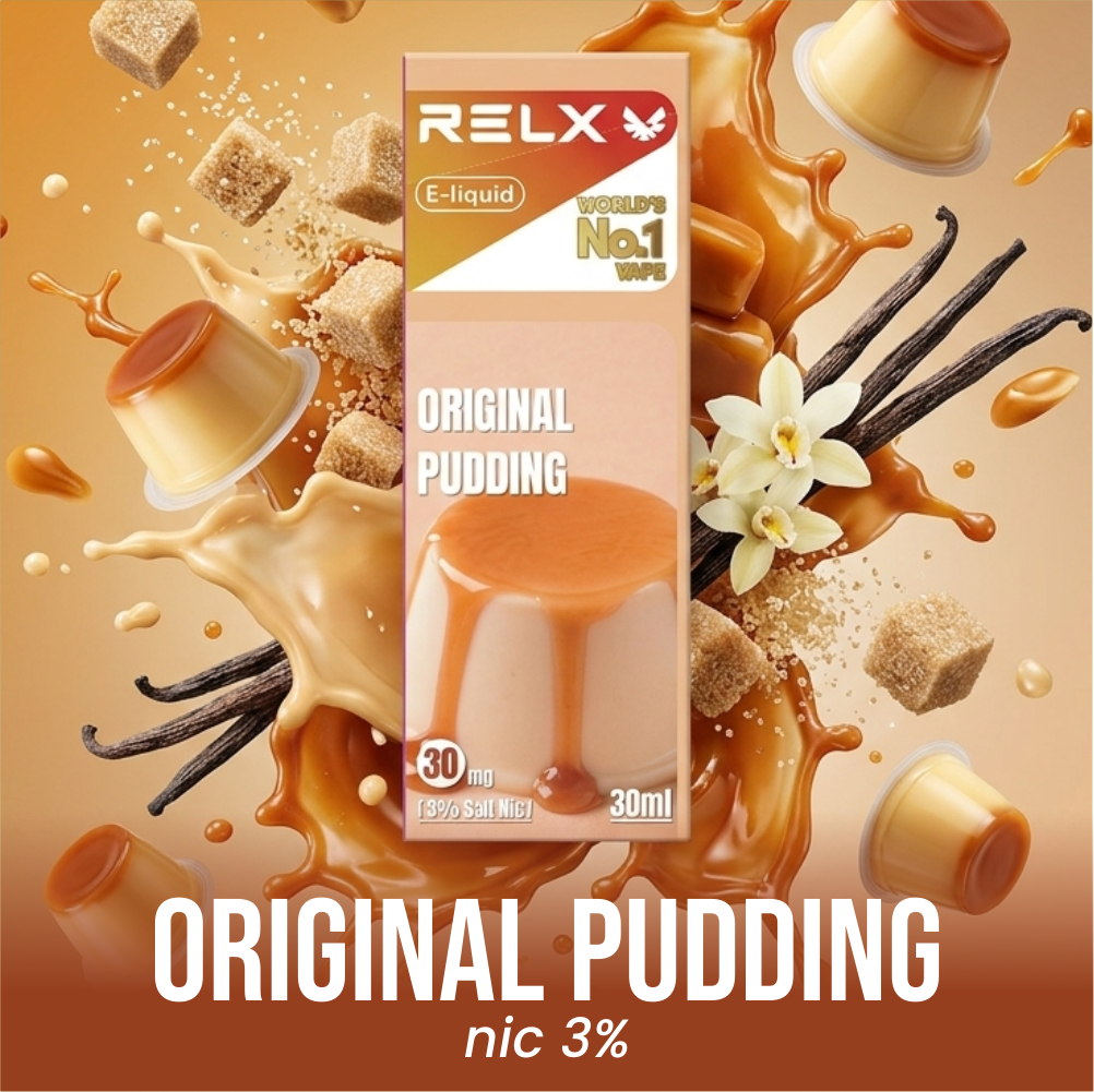 RELX E-LIQUID 30ML ORIGINAL PUDDING NIC 3%