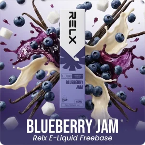 RELX E-LIQUID 60ML BLUEBERRY JAM FREEBASE NIC 0.3%