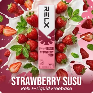 RELX E-LIQUID 60ML STRAWBERRY SUSU FREEBASE NIC 0.3%
