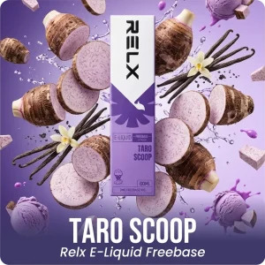 RELX E-LIQUID 60ML TARO SCOOP FREEBASE NIC 0.3%